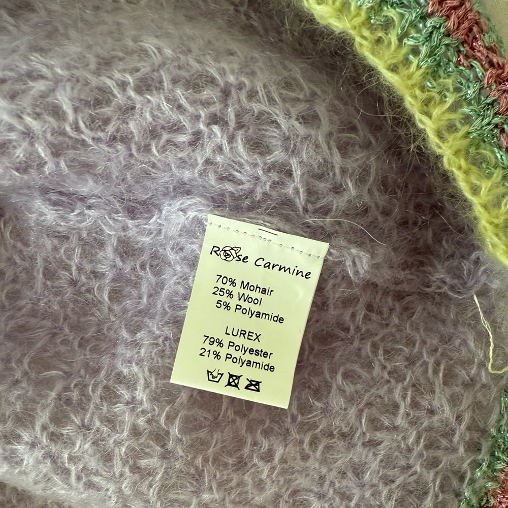 NWT Rose Carmine Mohair Balloon Sleave Sweater M - Picture 2 of 8